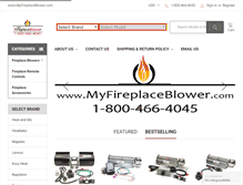 Tablet Screenshot of myfireplaceblower.com
